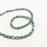 48Pcs/Lot 4x6mm Glass Oval Beads Charms Jewelry Making DIY Supplies