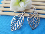 50pcs Large Leaf Pendant Charm for DIY Jewellry Making