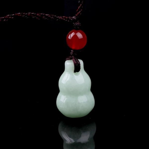 Burmese Jadeite Gourd Pendant Jewelry Men Women Gift