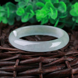Zheru Jewelry Natural Burmese Jadeite 54-62mm Light Green Bracelet