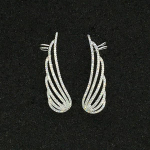 Arrival Sparkling CZ Ear Cuff Earrings Wedding Party Clip Brincos E-652