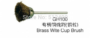 100pcs GH100 Brass Wire Cup Brush for Jewelry Making Polishing