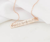 Custom Cutout Bar Necklace Personalized Name Necklace