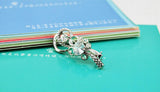 Zircon Inlaid 925 Sterling Silver Brooch - Solid Silver Charm Jewelry
