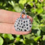 Bling Zirconia Pave Handbag Pendant Charm Jewelry Accessory