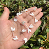 Natural Mother Of Pearl Shell Butterfly Spacer Beads for Jewelry Making