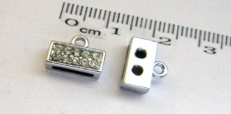 100pcs lot rhinestone end clasp charms DIY accessories