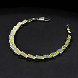 Stylish Square Cut Yellow CZ Women Tennis Bracelet