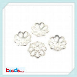 925 Silver Flower End Bead Caps Jewelry Making Supplies