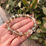 Natural Cracked Rainbow Smoky Citrine Bracelet Crystal Stone Jewelry
