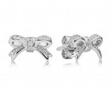 925 Silver Enchanted Crown Crystal Stud Earrings Wedding Gift