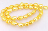Rice Yellow Freshwater Pearl Loose Beads Full Strand DIY Necklace Material