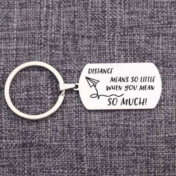 Personalized Stainless Steel Keychain - Engraved Anniversary Gift