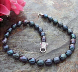 Tahitian Green Pearl Necklace 18 Inch