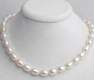 Freshwater Pearl Rice Necklace 7-8mm