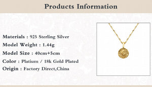 925 Sterling Silver Moon Star Sun Pendant Necklace Engraved Choker Jewelry