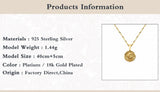 925 Sterling Silver Moon Star Sun Pendant Necklace Engraved Choker Jewelry