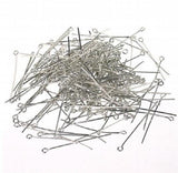200pcs Red/Silver Eye Head Pin 20 30 40 50 mm Jewelry Making Findings