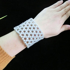 Pearl Fringe Tassel Wide Layers Bracelet Women Body Jewelry