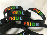 Gay Pride Silicone Bracelet Wristband - Pack of 10