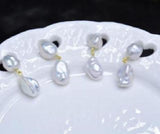 Baroque Keshi Stud Earrings Classic Women Gift Fine Jewelry