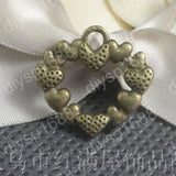 100pc Antique Bronze Plated Heart Charms Pendants for Jewelry Making