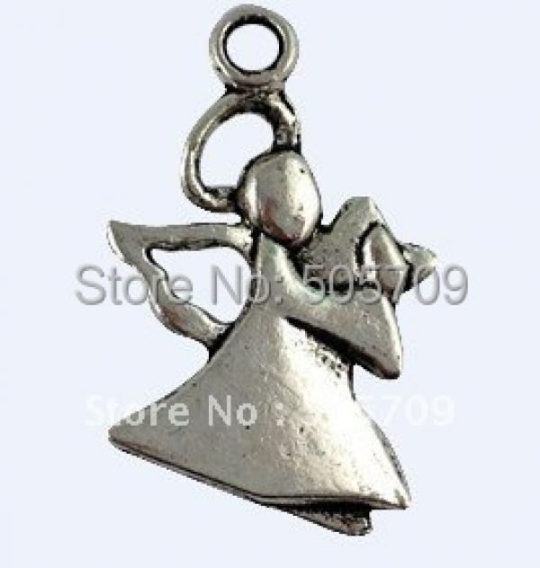 160Pcs Tibetan Silver Praying Angel Charms
