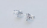 925 Sterling Silver Snowflake Clip Earrings with Crystals CZ Stone Set