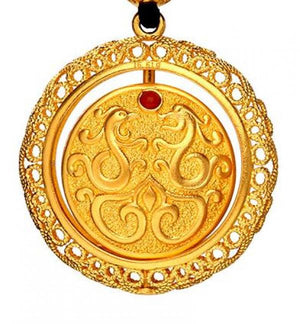 European Hot Woman Party Birthday Wedding Gift Vintage Round Peace Buckle