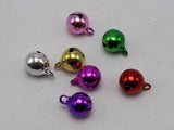 100 JINGLE BELLS Christmas Mixed Colors Beads Charms 8mm DIY Craft
