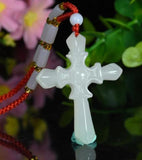 Jadeite Myanmar Natural Jade Cross Pendant Inlay Noble Worker Gift