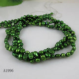 Green Baroque AA 4-5MM Freshwater Pearl Full Strand DIY Making