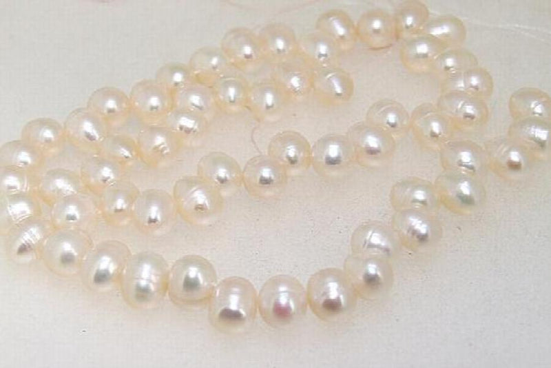 7x9mm Freshwater Pearl Loose Beads 14in DIY Jewelry LS3-077