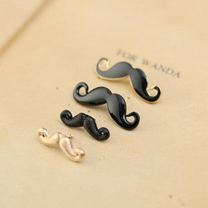 4Pcs Moustache Beard Enamel Pin Set Brooch Lapel Pins For Men Vintage Brooch
