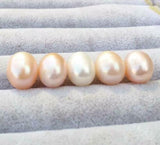 5pcs 10x13mm Loose South Sea Pink Purple Pearl Half Drilled