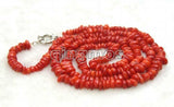 32" Natural Red Coral Necklace