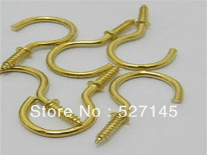 100Pcs/Lot Screw Cup Hook Eye for Curtain Thread 36x18mm Jewelry