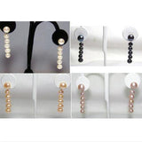 Pearl Dangle Earrings Sterling Silver Stud Fine Jewelry Women Gift