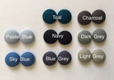 500pcs 13mm Block Colours Fabric Button Stud Earrings DIY Cotton Button Studs