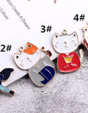 40pcs Cartoon Lucky Cats Metal Charm Pendant for DIY Jewelry Making