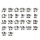 Monogram Name Butterfly Flower Necklace Pendant Stainless Steel Chain
