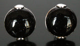 925 Silver 18mm Sand Jade Stud Earrings