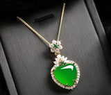 Jade Pendant Necklace with Quartz Stone Crystal AA Watch