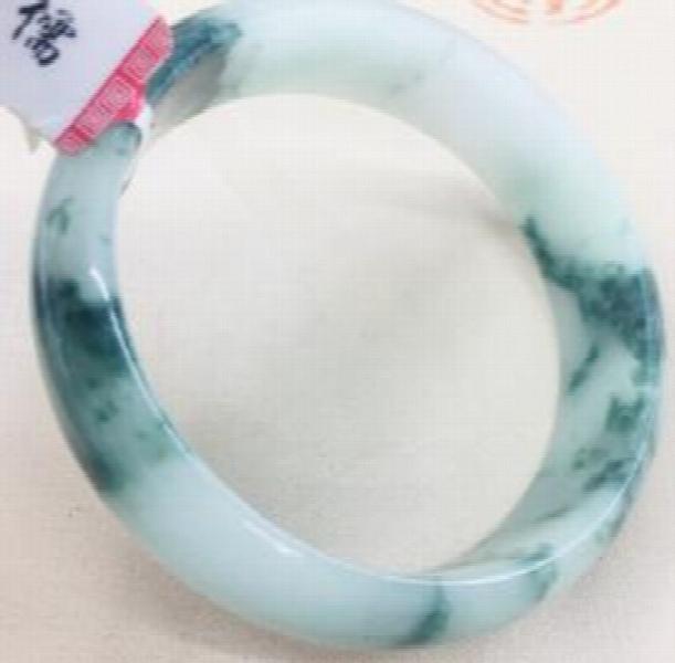Zheru Jadeite Bracelet Natural Dark Green Bicolor 54-62mm Female Jade Bracelet