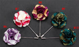 BoYuTe 10Pcs High Hand Men's Lapel Pin Flower Wedding Boutonniere Pins