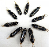 Natural Stone Amethyst Lapis Tiger Eye Opal Crystal Quartz Charm Pendants