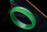Natural Quartz Rock Jade Ice Dark Green Bangle Emerald Bracelet