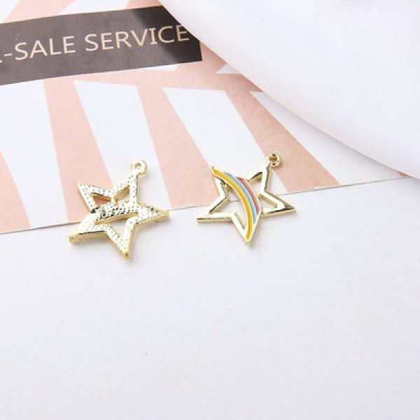 20pcs/lot Rainbow Hot Air Balloon Pendant DIY Accessories