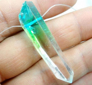 Turquoises Quartz Crystal Titanium Pendant for DIY Jewelry Necklace