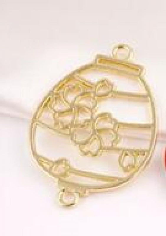 50pcs Cartoon Lantern Fan Floating Locket Charms DIY Jewelry Accessory